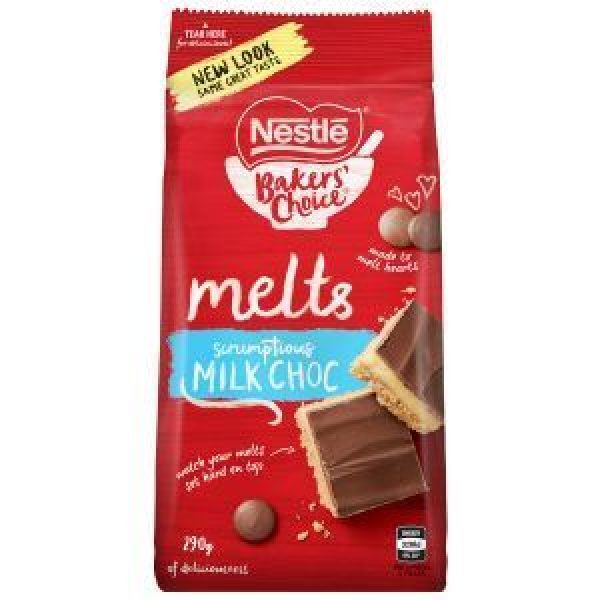 Nestle Bakers Choice Choc Melts Scumptious Milk Reviews Black Box