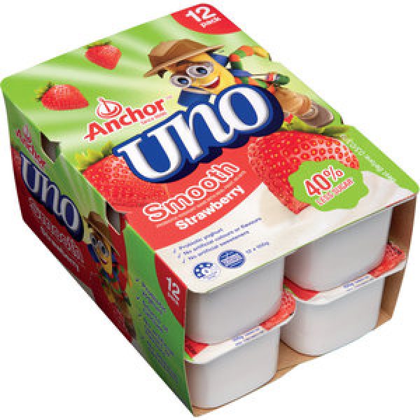 Anchor Uno Yoghurt 12pk Strawberry Reviews - Black Box