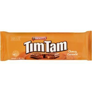 Arnotts Tim Tam Chocolate Biscuits Caramel Reviews - Black Box