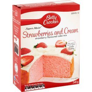 Betty Crocker Cake Mix Strawberries & Cream Cake Reviews - Black Box