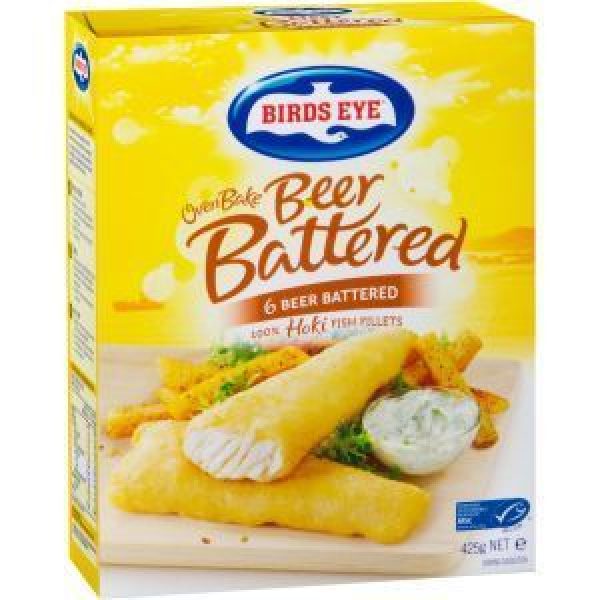 Birds Eye Fish Fillets Beer Battered Hoki 425g Reviews - Black Box