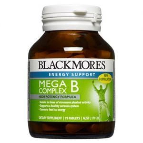 Blackmores Energy Support Vitamin B Mega B Complex Reviews - Black Box