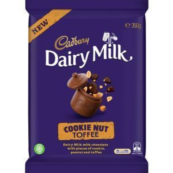 Cadbury Chocolate Block Cookie Nut Toffee Reviews - Black Box