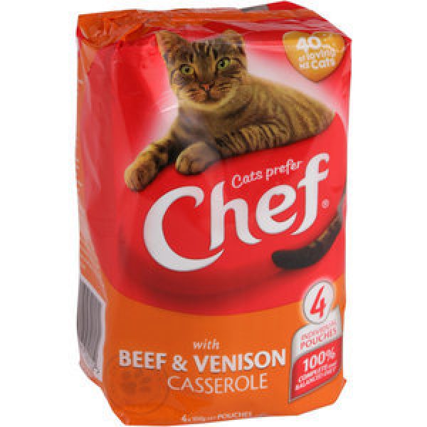 Chef Singles Cat Food Beef & Venison 100g Reviews - Black Box