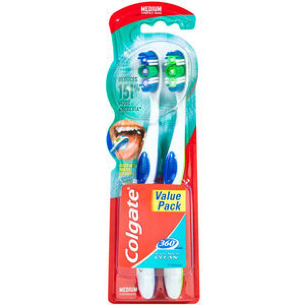 Colgate 360 Toothbrush Medium Whole Mouth Clean Reviews - Black Box