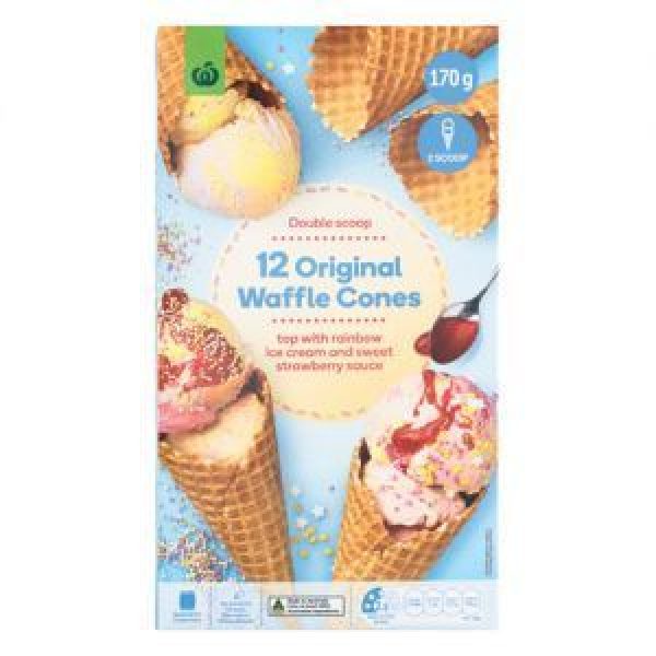 Countdown Cones Waffle Plain 170g Reviews Black Box