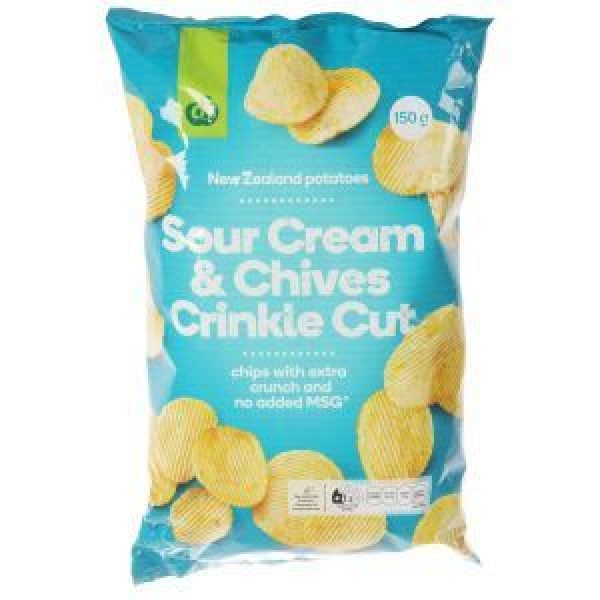 Countdown Potato Chips Sour Cream Chives Crinkle Cut Reviews - Black Box
