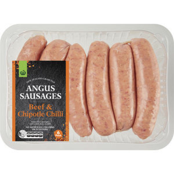 Countdown Sausages Angus Beef Chipotle Chilli Reviews - Black Box