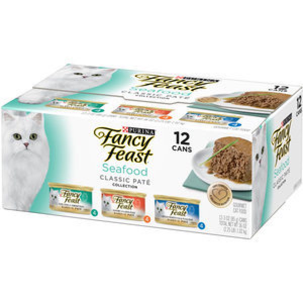 Fancy Feast Wet Cat Food Classic Seafood Variety Reviews - Black Box