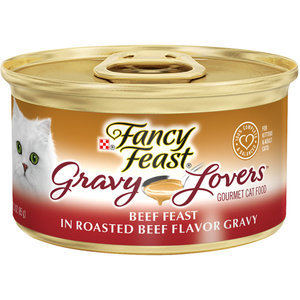 Fancy Feast Wet Cat Food Gravy Lovers Beef Feast Reviews ...