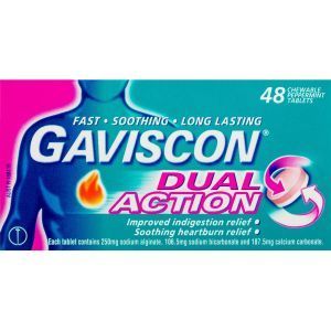 Gaviscon Dual Action Antacid Peppermint Reviews - Black Box