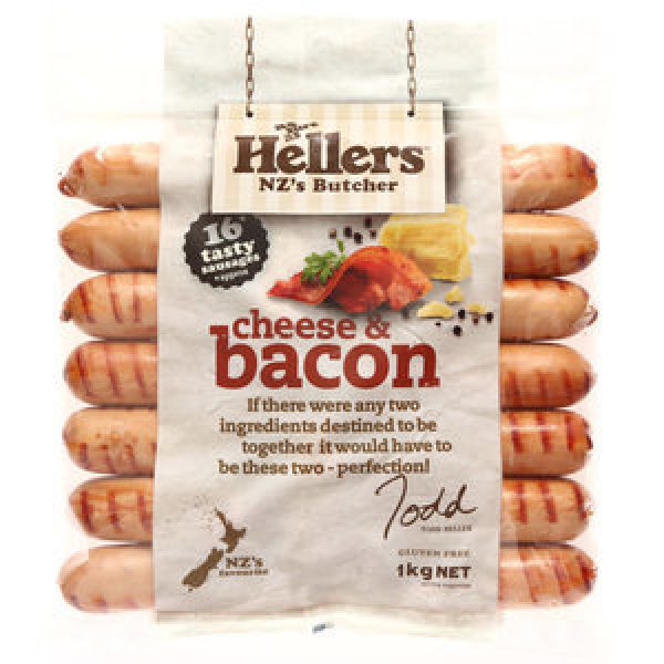 Hellers Sausages Cheese & Bacon Precooked