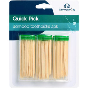 Home Living Toothpicks Quik Pick Bamboo Reviews - Black Box