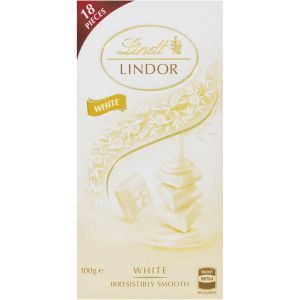 Lindt Chocolate Block Lindor White Chocolate Reviews - Black Box