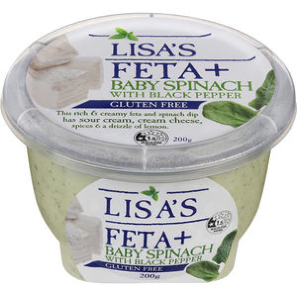 Lisas Dip Feta Spinach Reviews Black Box