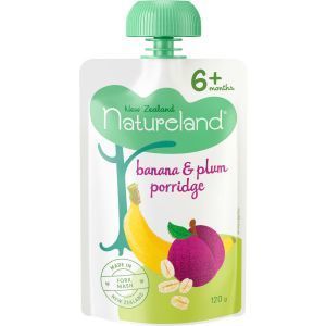 Natureland Baby Food Banana & Plum Poridge Reviews - Black Box