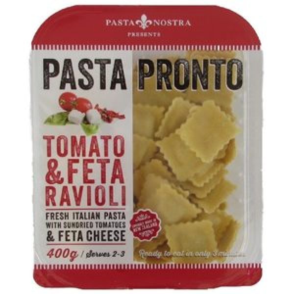 Pasta Nostra Pronto Chilled Filled Pasta Feta & Tomato Raviolli Reviews -  Black Box