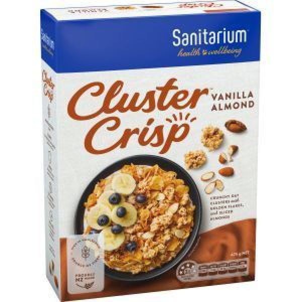 Sanitarium Cluster Crisp Cereal Vanilla Almond Reviews - Black Box