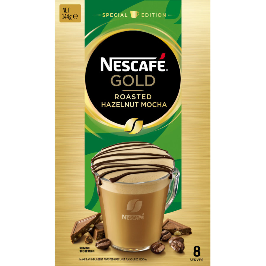 Nescafe Gold Coffee Mix Hazelnut Mocha Reviews - Black Box