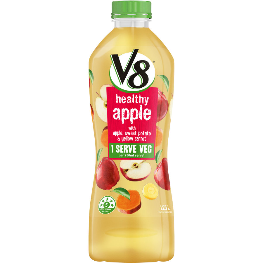 V8 Fruit & Vegetable Juice Healthy Apple Reviews - Black Box