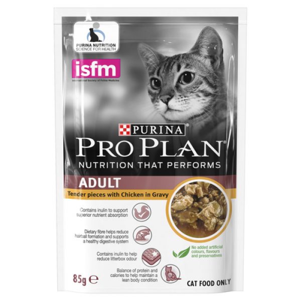 Pro Plan Adult Chicken in Gravy Wet Cat Food Pouches Reviews