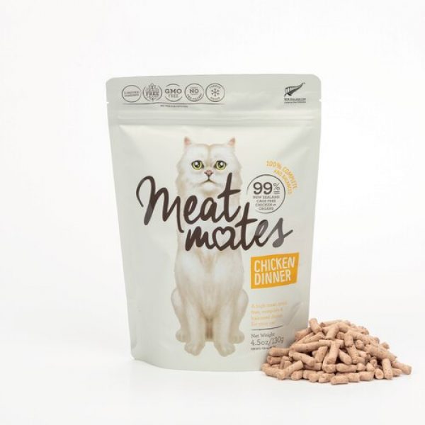 Meat Mates Meow Chicken Dinner Grain Free Freeze Dried Cat Food