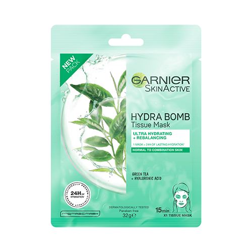 Garnier Skinactive Hydra Bomb Facial Mask Green Tea Reviews - Black Box