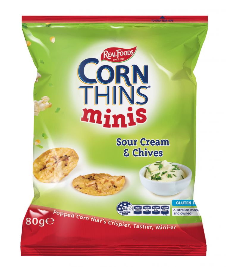 Corn Thins™ Minis Sour Cream & Chives Reviews - Black Box