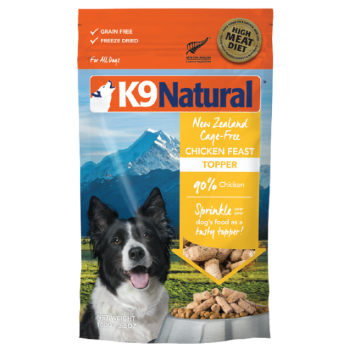 K9 Natural Chicken Feast Freeze-Dried Topper Reviews - Black Box