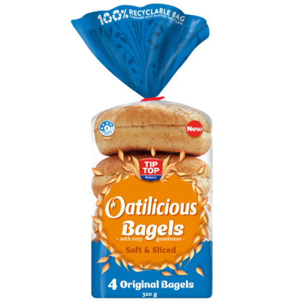 Tip Top Oatilicious Original Bagel 4 pack Reviews - Black Box