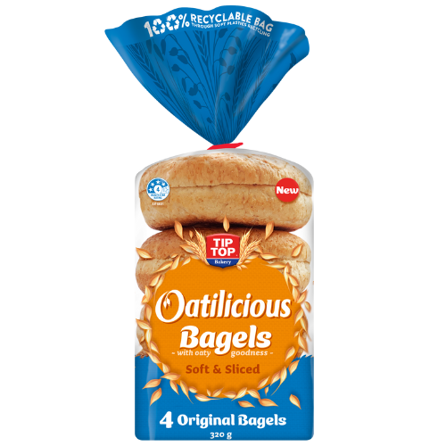 Tip Top Oatilicious Original Bagel 4 pack Reviews - Black Box