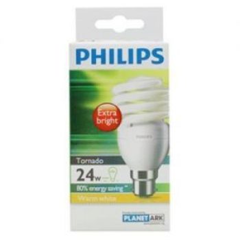 Philips Tornado Bayonet Light Bulb 24w Energy Saver Warm White Reviews ...