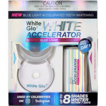 white glo teeth whitening accelerator blue light kit review